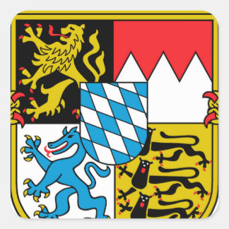 Bavaria (Germany) Coat of Arms Square Sticker