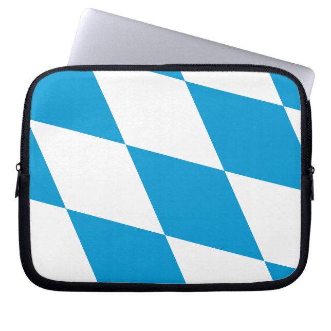 Bavaria, Germany Flag Laptop Sleeve (Front)