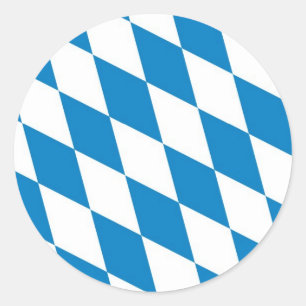 bavaria germany land flag classic round sticker