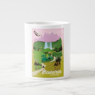 Bavaria Germany landscape travel print Large Coffee Mug