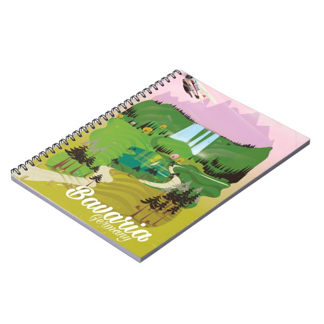 Bavaria Germany landscape travel print Notebook (Left Side)