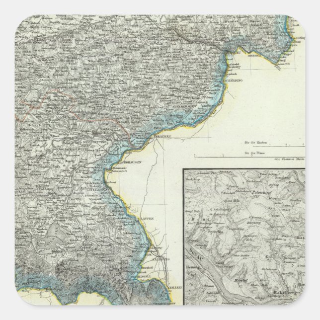 Bavaria, Passau Square Sticker (Front)