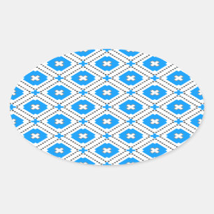 Bavaria Pattern Oval Sticker