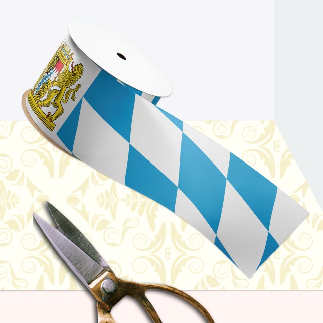 Bavaria Ribbon, Emblem, patriotic, Bavarian Flag Grosgrain Ribbon (Creator Uploaded)