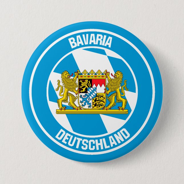Bavaria Round Emblem 7.5 Cm Round Badge (Front)