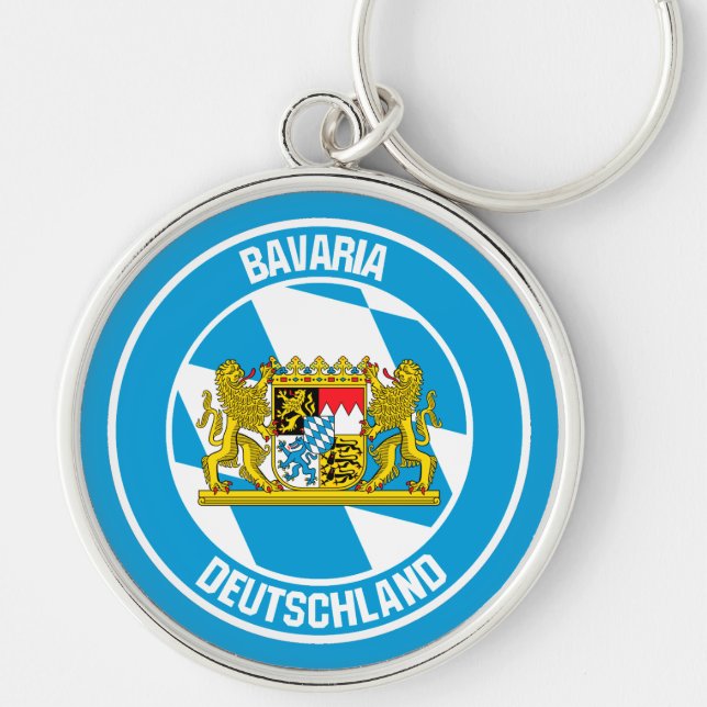 Bavaria Round Emblem Key Ring (Front)