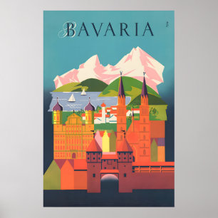 Bavaria Vintage Travel Poster - Germany