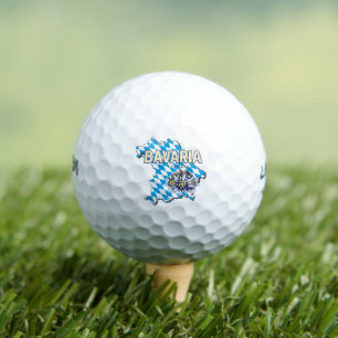 Bavaria with Vintage Map and Edelweiss Design Golf Balls