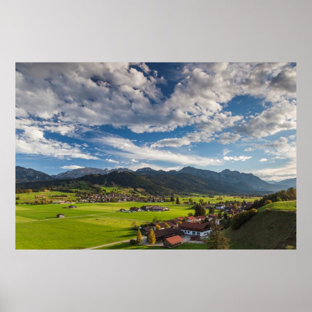 Bavarian Alpine Landscape Poster (Front)
