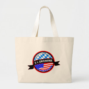 Bavarian American 2x Awesome Large Tote Bag