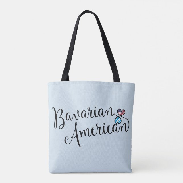 Bavarian American Entwined Hearts Grocery Bag (Back)