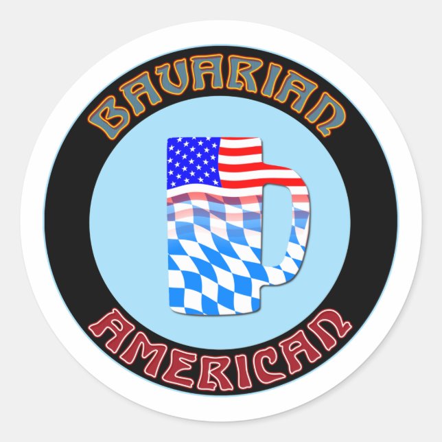 Bavarian American Stein Classic Round Sticker (Front)