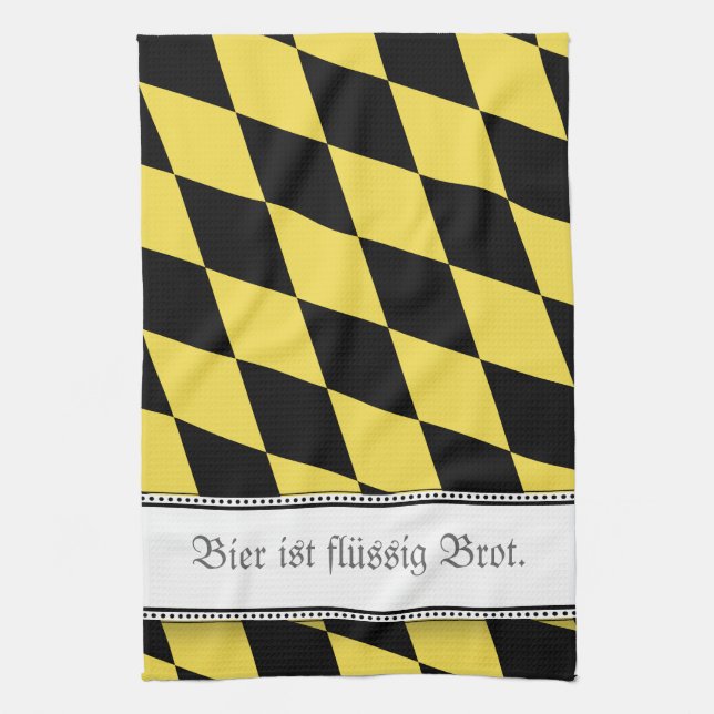 Bavarian Beer is great Tea Towel (Vertical)