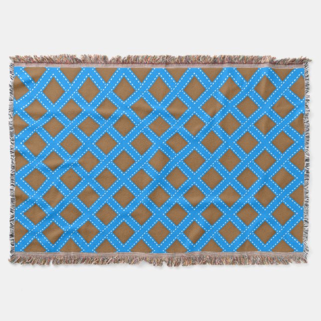 Bavarian blue throw blanket (Front)