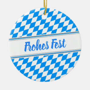 Bavarian Blue White Ceramic Ornament