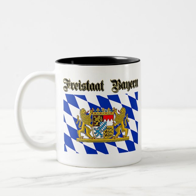Bavarian Coat of Arms Two-Tone Coffee Mug (Left)