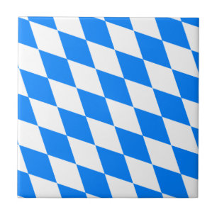 Bavarian Flag - Bayerische Flagge Ceramic Tile