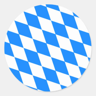 Bavarian Flag - Bayerische Flagge Classic Round Sticker