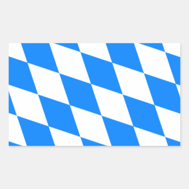 Bavarian Flag - Bayerische Flagge Rectangular Sticker (Front)