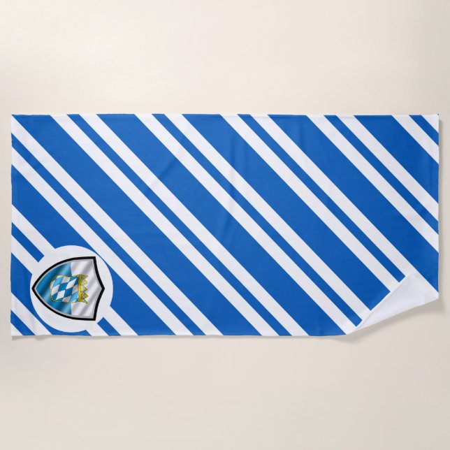Bavarian flag beach towel (Front)