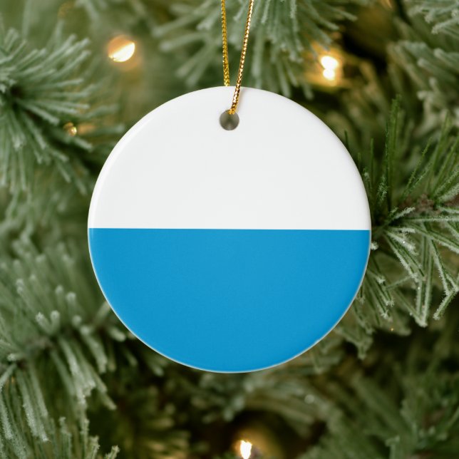 Bavarian Flag Ceramic Ornament (Tree)