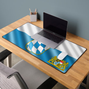 Bavarian flag-coat of arms desk mat