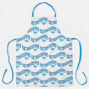 Bavarian Flag Colors Pattern Oktoberfest Apron