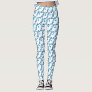 Bavarian Flag Colours Cute Oktoberfest Leggings