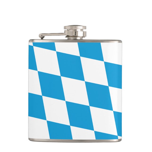 Bavarian Flag | Oktoberfest Hip Flask (Front)