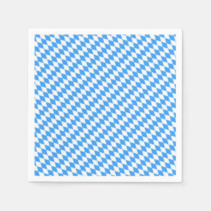 Bavarian Flag Patterned Octoberfest Napkin