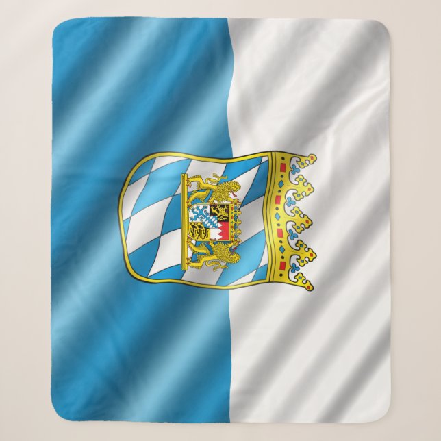 Bavarian flag sherpa blanket (Front)