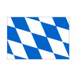 Bavarian flag standing photo sculpture<br><div class="desc">Show all your favorite federal land on your homshirt. The Bavarian flag on many great home products.</div>