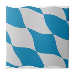 Bavarian flag - transparent background ceramic tile