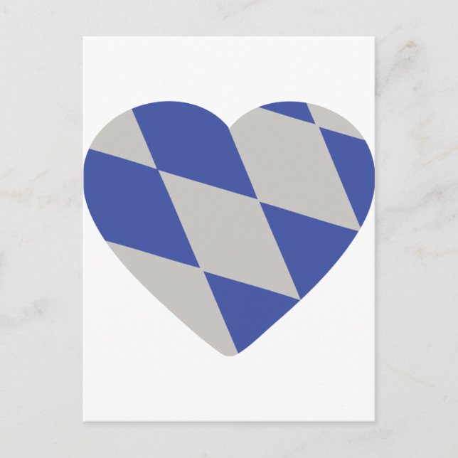 bavarian heart icon postcard (Front)