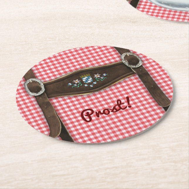 Bavarian Lederhosen Coaster (Angled)