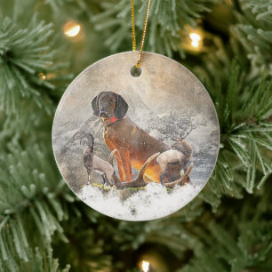 Bavarian Mountain Hound,  Art      Ceramic Ornament