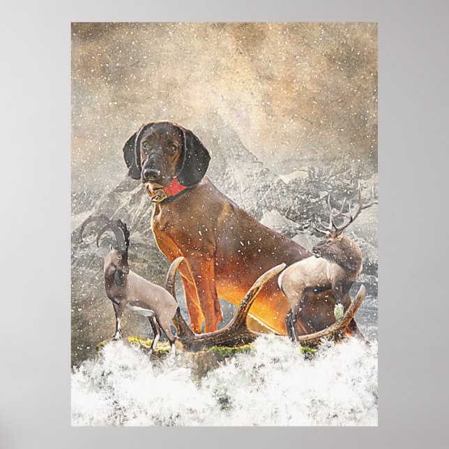 Bavarian Mountain Hound,  Art     Poster (Front)
