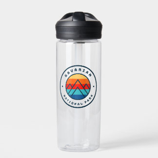 Bavarian National Park Germany Minimalist Mountain Water Bottle