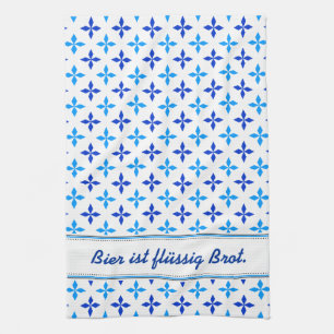 Bavarian pattern tea towel