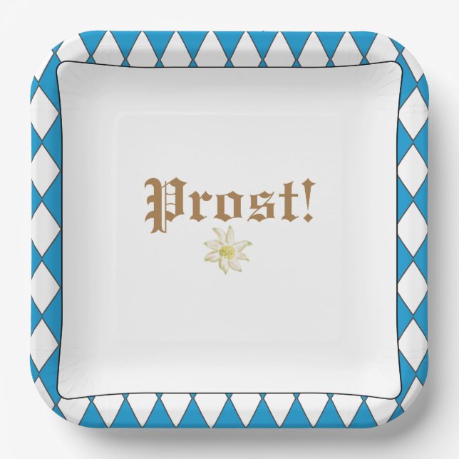 Bavarian Prost Paper Plate (Front)