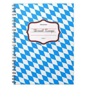 Bavarian pure pattern blue white notebook