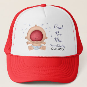 Bawling Baby - Boy Announcement for New Mum Trucker Hat