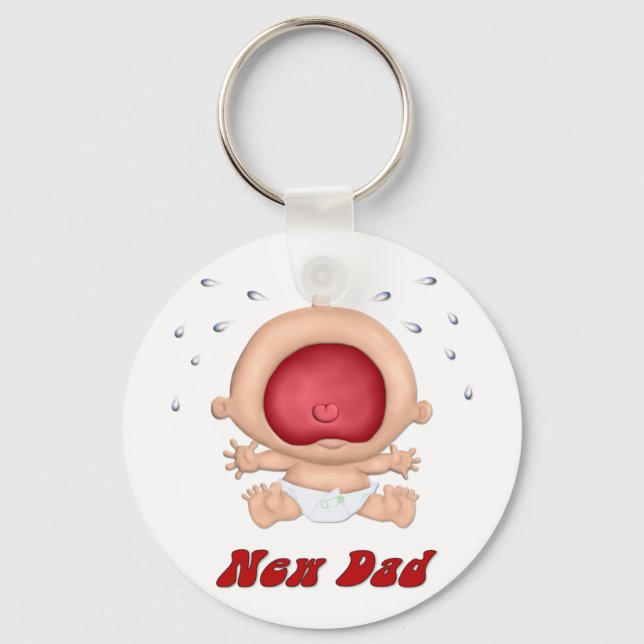 Bawling Baby - New Dad Key Ring (Front)