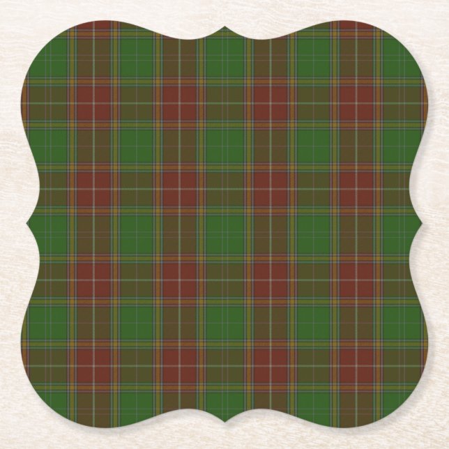 Baxter (Buchanan) Clan Tartan Paper Coaster (Front)