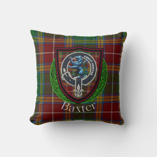 Baxter Scottish Clan Tartan Crest Cushion
