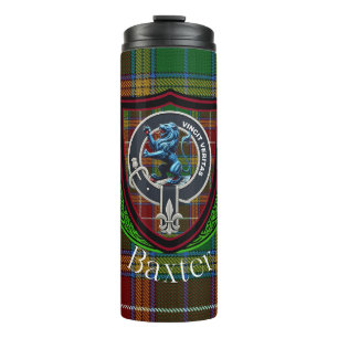 Baxter Scottish Clan Tartan & Crest Thermal Tumbler