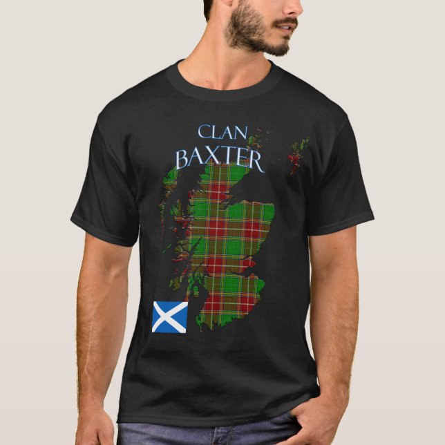 Baxter Scottish Clan Tartan Scotland T-Shirt (Front)