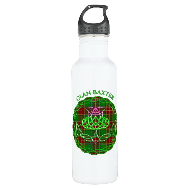 Baxter Scottish Tartan Celtic Thistle 710 Ml Water Bottle (Front)