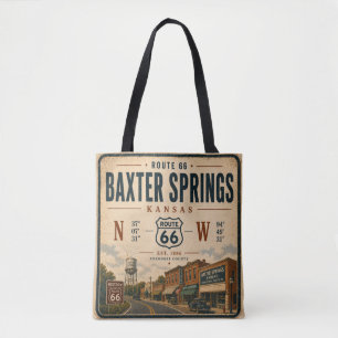 Baxter Springs Route 66 Heritage Tribute Tote Bag