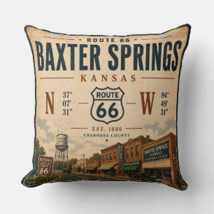 Baxter Springs Route 66 Living Accent Cushion
